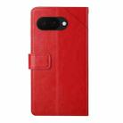 For Google Pixel 9a Y-shaped Pattern Flip Leather Phone Case(Red) - 3