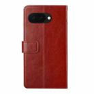 For Google Pixel 9a Y-shaped Pattern Flip Leather Phone Case(Brown) - 3