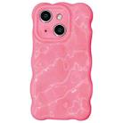 For iPhone 14 Wave Bubbles TPU Phone Case(Baby Rose Red) - 1