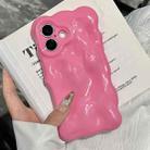 For iPhone 14 Wave Bubbles TPU Phone Case(Baby Rose Red) - 2