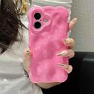 For iPhone 14 Wave Bubbles TPU Phone Case(Baby Rose Red) - 3
