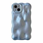 For iPhone 14 Wave Bubbles TPU Phone Case(Pearlescent Blue) - 1