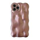 For iPhone 14 Pro Wave Bubbles TPU Phone Case(Pearlescent Brown) - 1