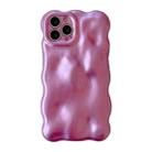 For iPhone 14 Pro Wave Bubbles TPU Phone Case(Pearlescent Purple) - 1