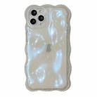 For iPhone 14 Pro Wave Bubbles TPU Phone Case(Clear Glitter Blue) - 1