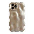 For iPhone 14 Pro Max Wave Bubbles TPU Phone Case(Champagne Gold) - 1