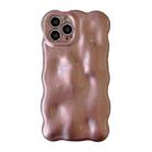 For iPhone 14 Pro Max Wave Bubbles TPU Phone Case(Pearlescent Brown) - 1