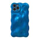 For iPhone 14 Pro Max Wave Bubbles TPU Phone Case(Blue) - 1