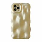 For iPhone 14 Pro Max Wave Bubbles TPU Phone Case(Pearlescent Yellow) - 1