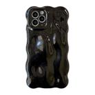 For iPhone 14 Pro Max Wave Bubbles TPU Phone Case(Pearlescent Black) - 1