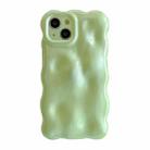 For iPhone 13 Wave Bubbles TPU Phone Case(Green) - 1