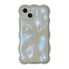 For iPhone 13 Wave Bubbles TPU Phone Case(Glitter Blue) - 1