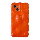 For iPhone 13 Wave Bubbles TPU Phone Case(Pearlescent Orange) - 1
