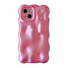 For iPhone 13 Wave Bubbles TPU Phone Case(Pearlescent Pink) - 1