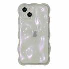 For iPhone 13 Wave Bubbles TPU Phone Case(Clear Glitter Pink) - 1