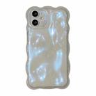 For iPhone 12 Wave Bubbles TPU Phone Case(Glitter Blue) - 1