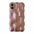 For iPhone 12 Wave Bubbles TPU Phone Case(Pearlescent Brown) - 1