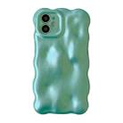 For iPhone 12 Wave Bubbles TPU Phone Case(Pearlescent Green) - 1