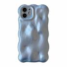 For iPhone 12 Wave Bubbles TPU Phone Case(Pearlescent Blue) - 1