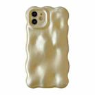 For iPhone 12 Wave Bubbles TPU Phone Case(Pearlescent Yellow) - 1