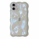 For iPhone 12 Wave Bubbles TPU Phone Case(Clear Glitter Blue) - 1