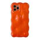 For iPhone 12 Pro Wave Bubbles TPU Phone Case(Pearlescent Orange) - 1