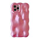 For iPhone 12 Pro Wave Bubbles TPU Phone Case(Pearlescent Pink) - 1