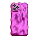 For iPhone 12 Pro Max Wave Bubbles TPU Phone Case(Purple) - 1
