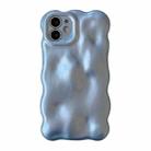 For iPhone 11 Wave Bubbles TPU Phone Case(Pearlescent Blue) - 1