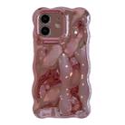 For iPhone 11 Wave Bubbles TPU Phone Case(Painted Pink) - 1