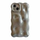 For iPhone 15 Wave Bubbles TPU Phone Case(Grey) - 1