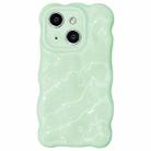 For iPhone 15 Wave Bubbles TPU Phone Case(Baby Green) - 1