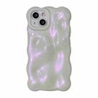 For iPhone 15 Wave Bubbles TPU Phone Case(Glitter Pink) - 1