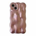 For iPhone 15 Wave Bubbles TPU Phone Case(Pearlescent Brown) - 1