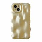 For iPhone 15 Wave Bubbles TPU Phone Case(Pearlescent Yellow) - 1