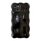 For iPhone 15 Wave Bubbles TPU Phone Case(Pearlescent Black) - 1