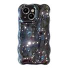 For iPhone 15 Wave Bubbles TPU Phone Case(Painted Blue) - 1