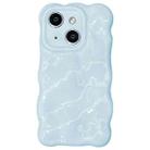 For iPhone 15 Wave Bubbles TPU Phone Case(Baby Blue) - 1