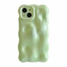For iPhone 15 Plus Wave Bubbles TPU Phone Case(Green) - 1