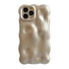 For iPhone 15 Pro Wave Bubbles TPU Phone Case(Champagne Gold) - 1