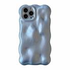 For iPhone 15 Pro Wave Bubbles TPU Phone Case(Pearlescent Blue) - 1