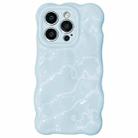 For iPhone 15 Pro Max Wave Bubbles TPU Phone Case(Baby Blue) - 1