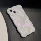 For iPhone 16 Pro Max Wave Bubbles TPU Phone Case(Glitter Pink) - 2