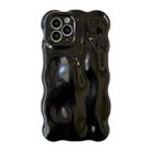 For iPhone 16 Pro Max Wave Bubbles TPU Phone Case(Pearlescent Black) - 1