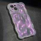 For iPhone 16 Pro Max Wave Bubbles TPU Phone Case(Clear Glitter Pink) - 2