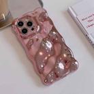 For iPhone 16 Pro Max Wave Bubbles TPU Phone Case(Painted Pink) - 2