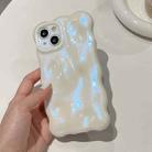 For iPhone 16 Pro Wave Bubbles TPU Phone Case(Glitter Blue) - 3