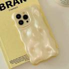 For iPhone 16 Pro Wave Bubbles TPU Phone Case(Pearlescent Yellow) - 2