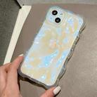 For iPhone 16 Pro Wave Bubbles TPU Phone Case(Clear Glitter Blue) - 2