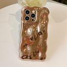 For iPhone 16 Pro Wave Bubbles TPU Phone Case(Painted Gold) - 2
